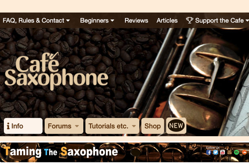 Café saxophone forum